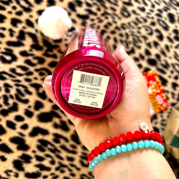 New STARBUCKS Ltd Edition Holiday 2023 Pink Insulated TUMBLER Pom Pom Hot Cup - Picture 3 of 5